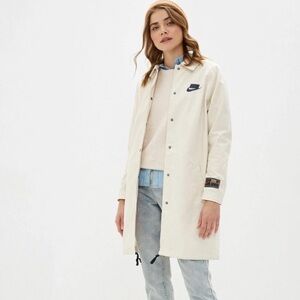 Nike Cream Jacket with Blue Accents